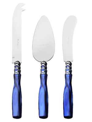 Arianna 3 Piece Cheese Knives Set Royal Blue