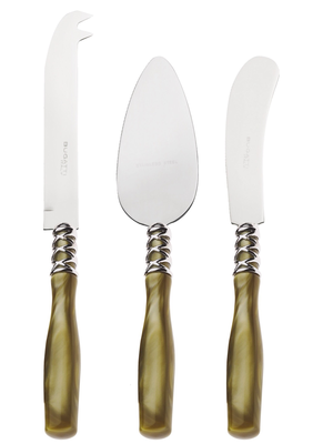 Arianna 3 Piece Cheese Knives Set Chartreuse Arianna 3 Piece Cheese Knives Set Chartreuse