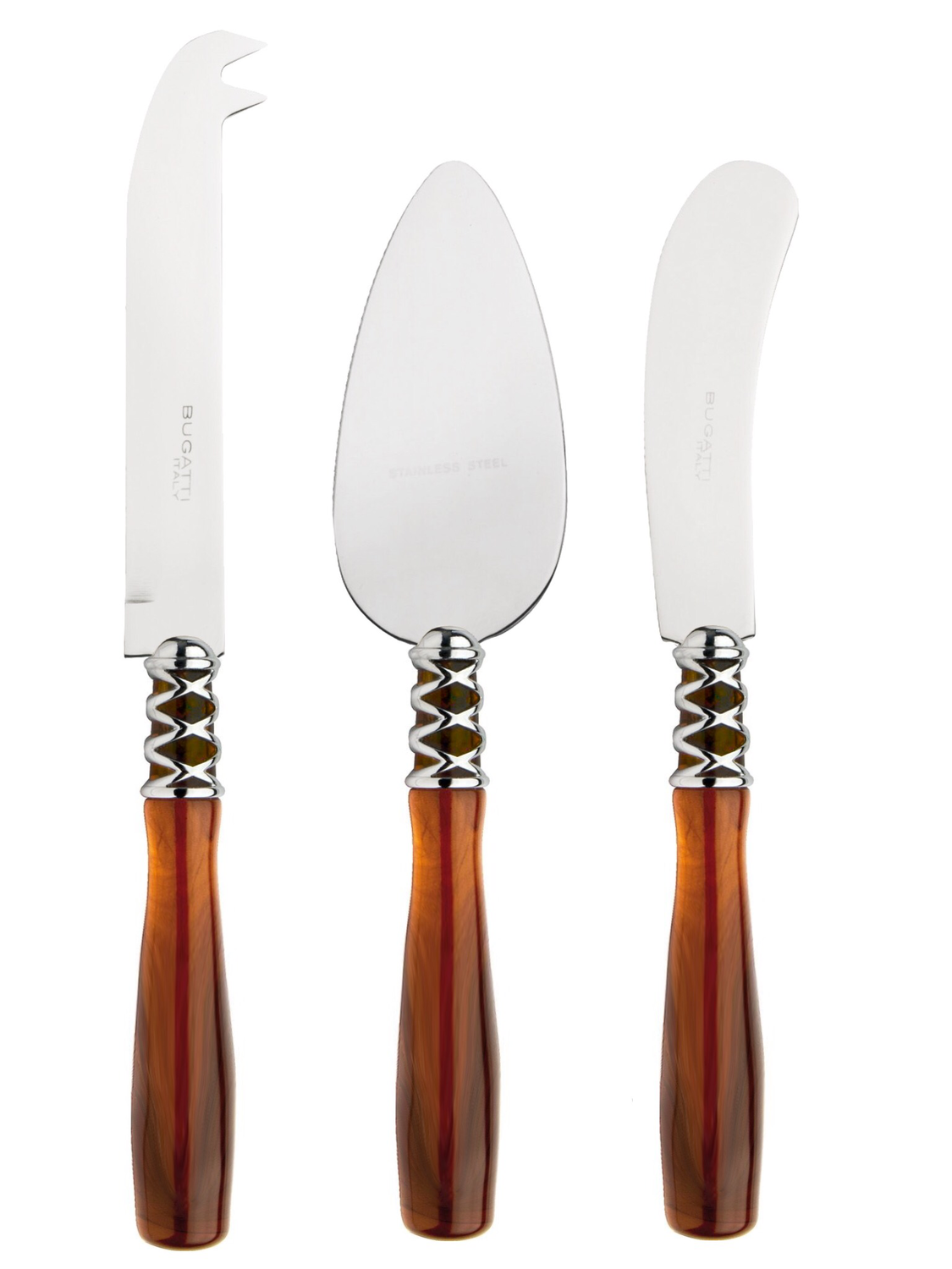 Arianna 3 Piece Cheese Knives Set Tortoiseshell