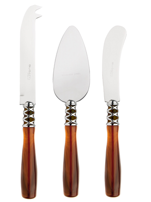 Arianna 3 Piece Cheese Knives Set Tortoiseshell