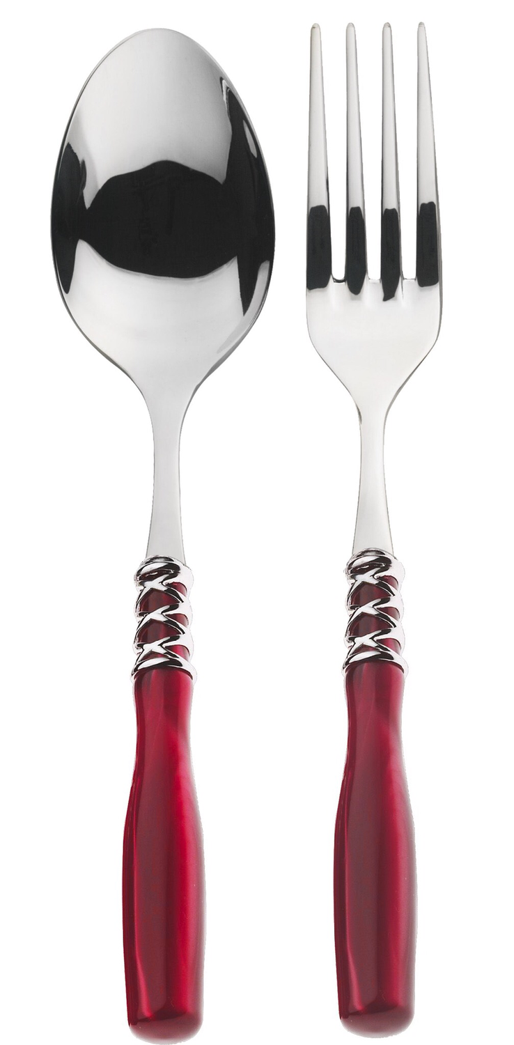 Arianna 2 Piece Serving Set Burgundy