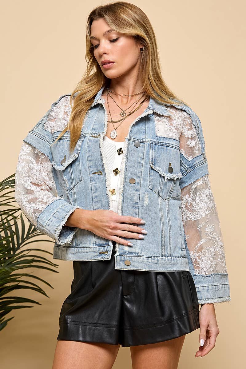 Lace Denim Jacket