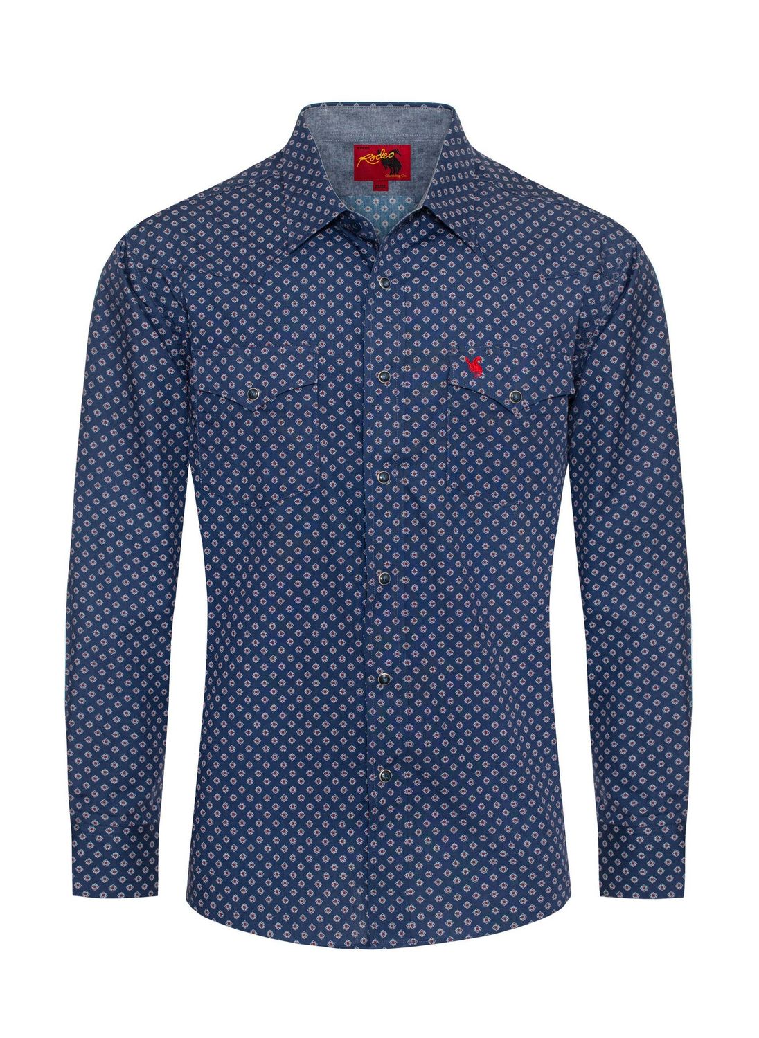 Men's Western Pearl Snap Print Shirt - PS100L-1084