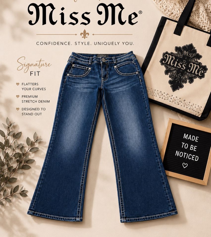 Dark Blue Mid-Rise slim wide