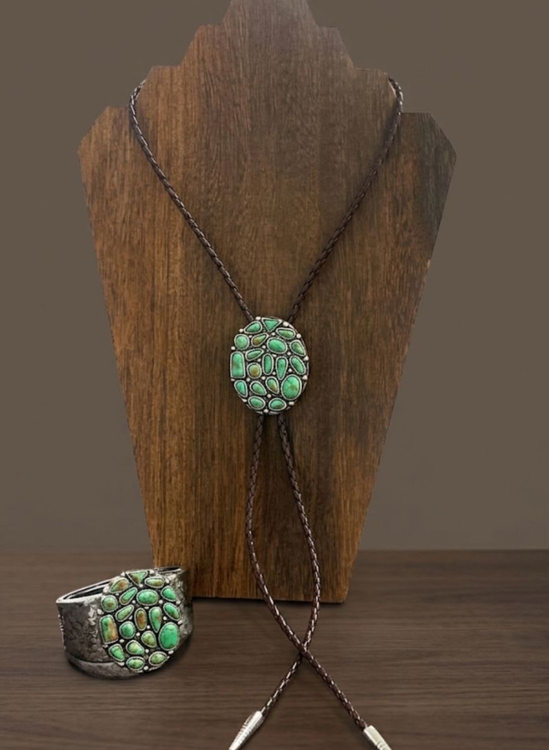 Green turquoise bracelet