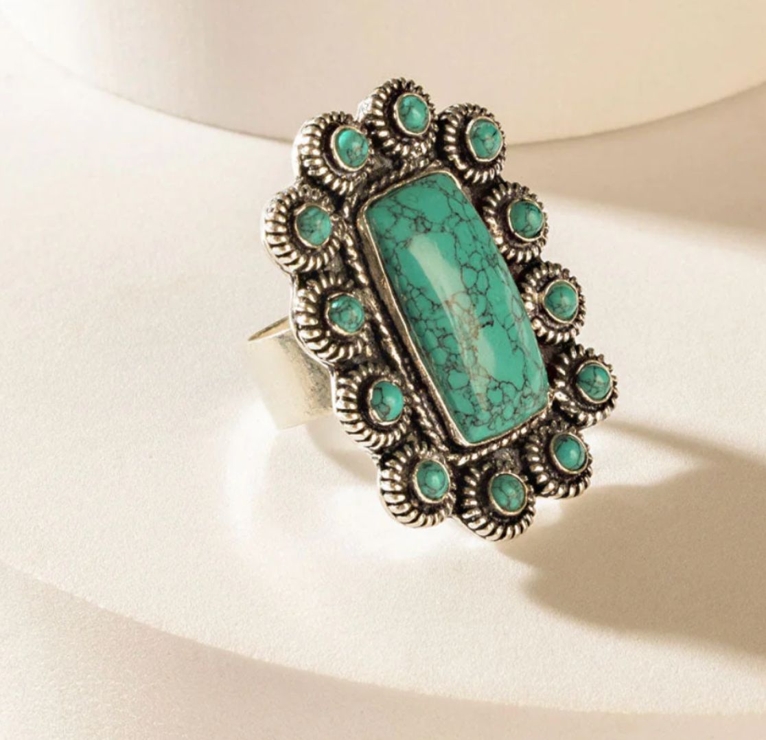 Stoneveil Ring in Storm Teal