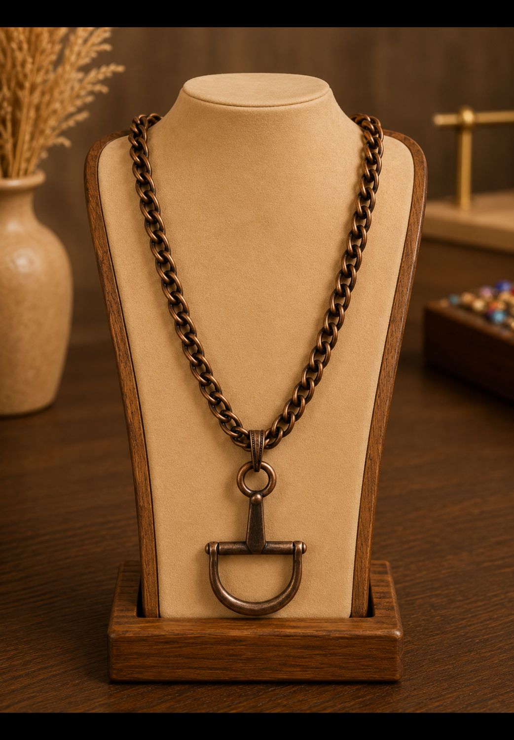 Chunky copper necklace