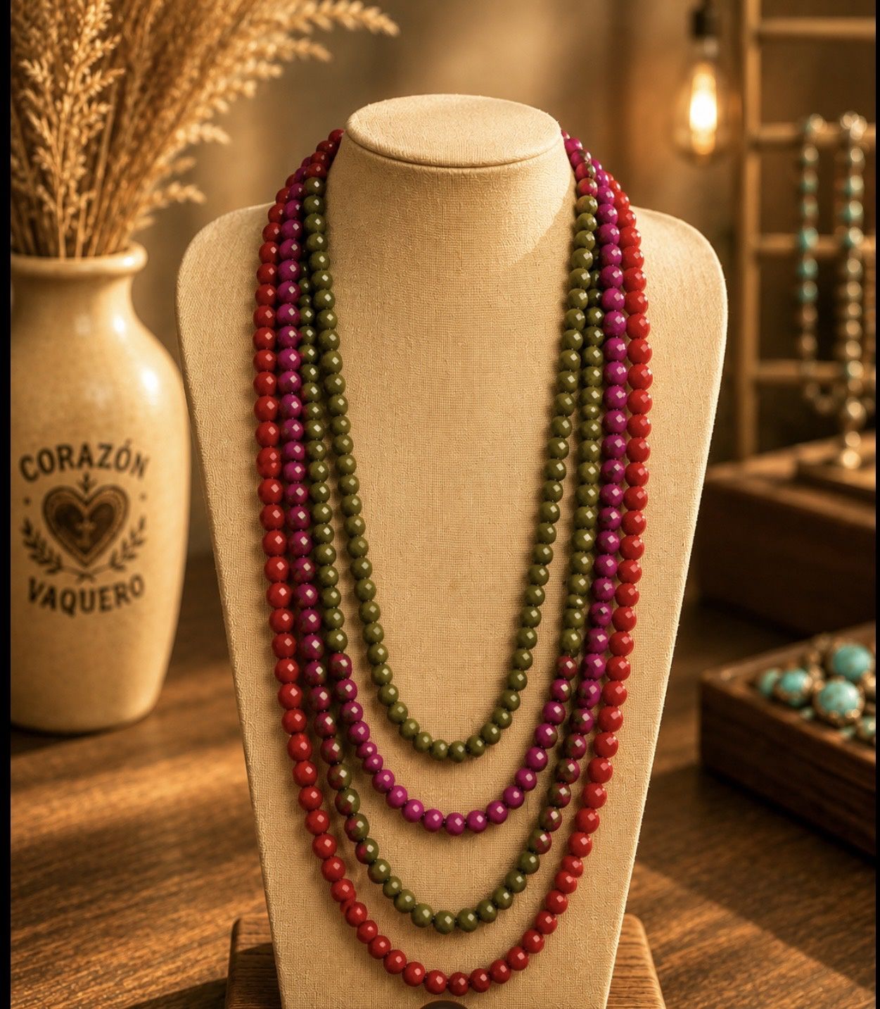 Long beaded necklace