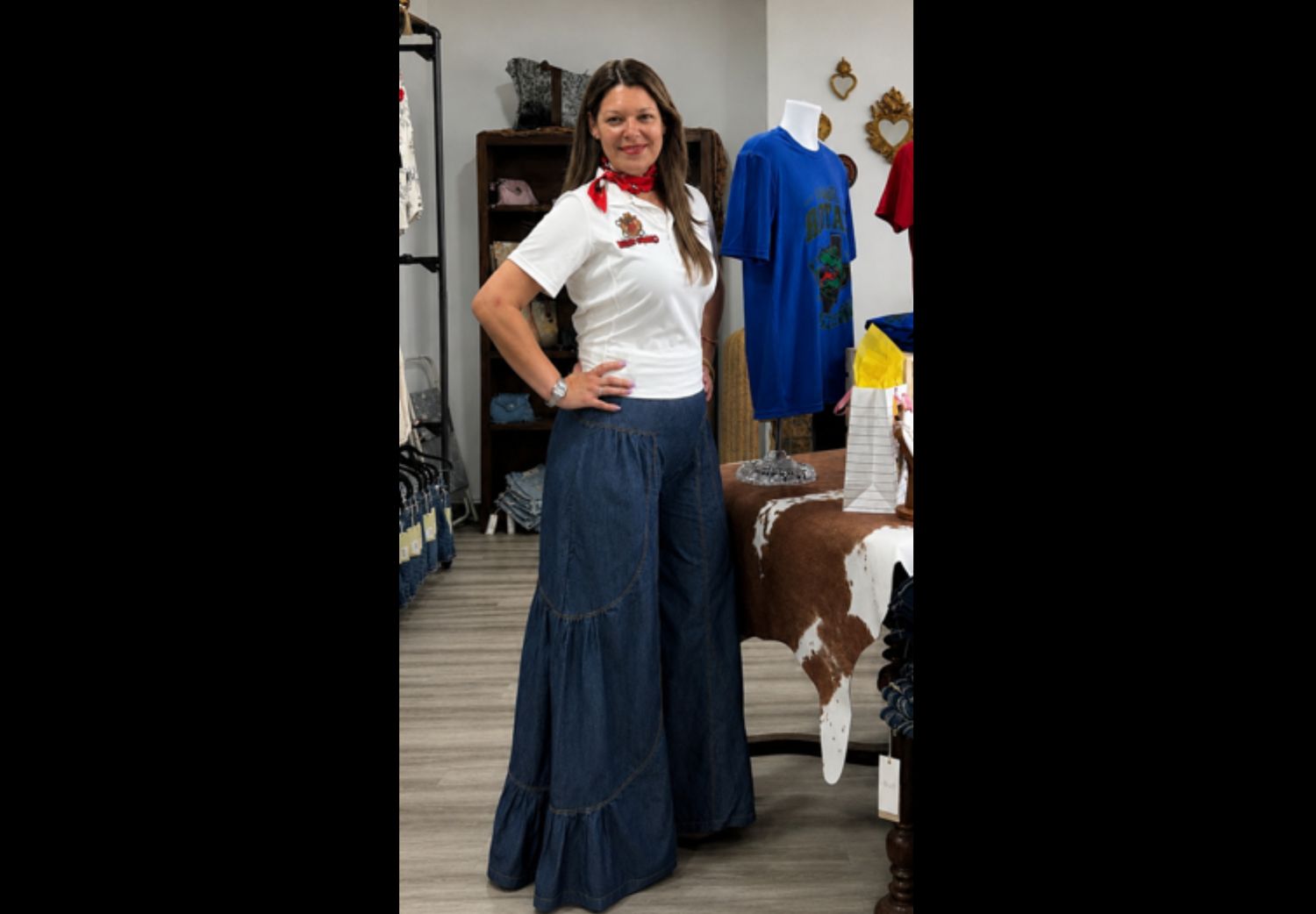 Wide leg palazzo jeans