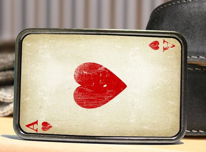 Ace of Hearts Belt Buckle