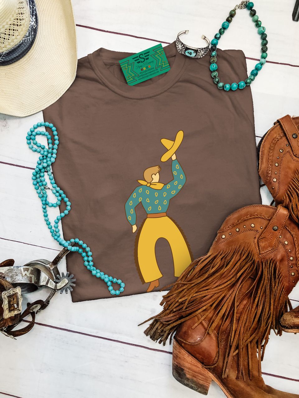 Rodeo Manners Graphic Tee, Size: M, Style: Soft Style