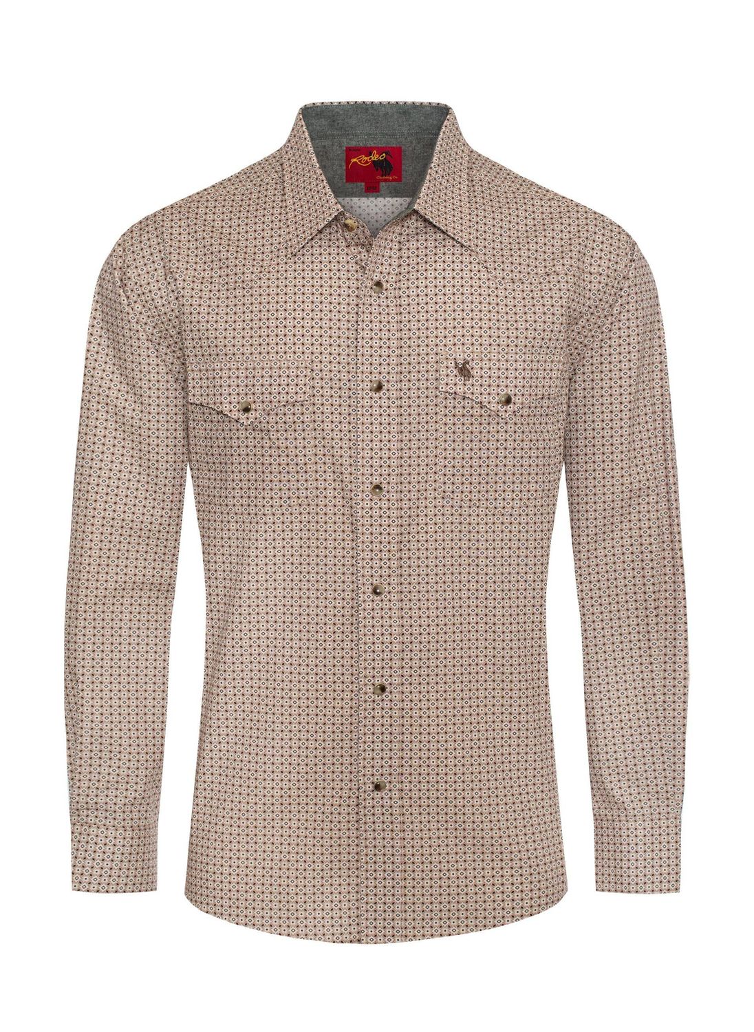 Men's Western Pearl Snaps Print Shirt - PS100L-1082
