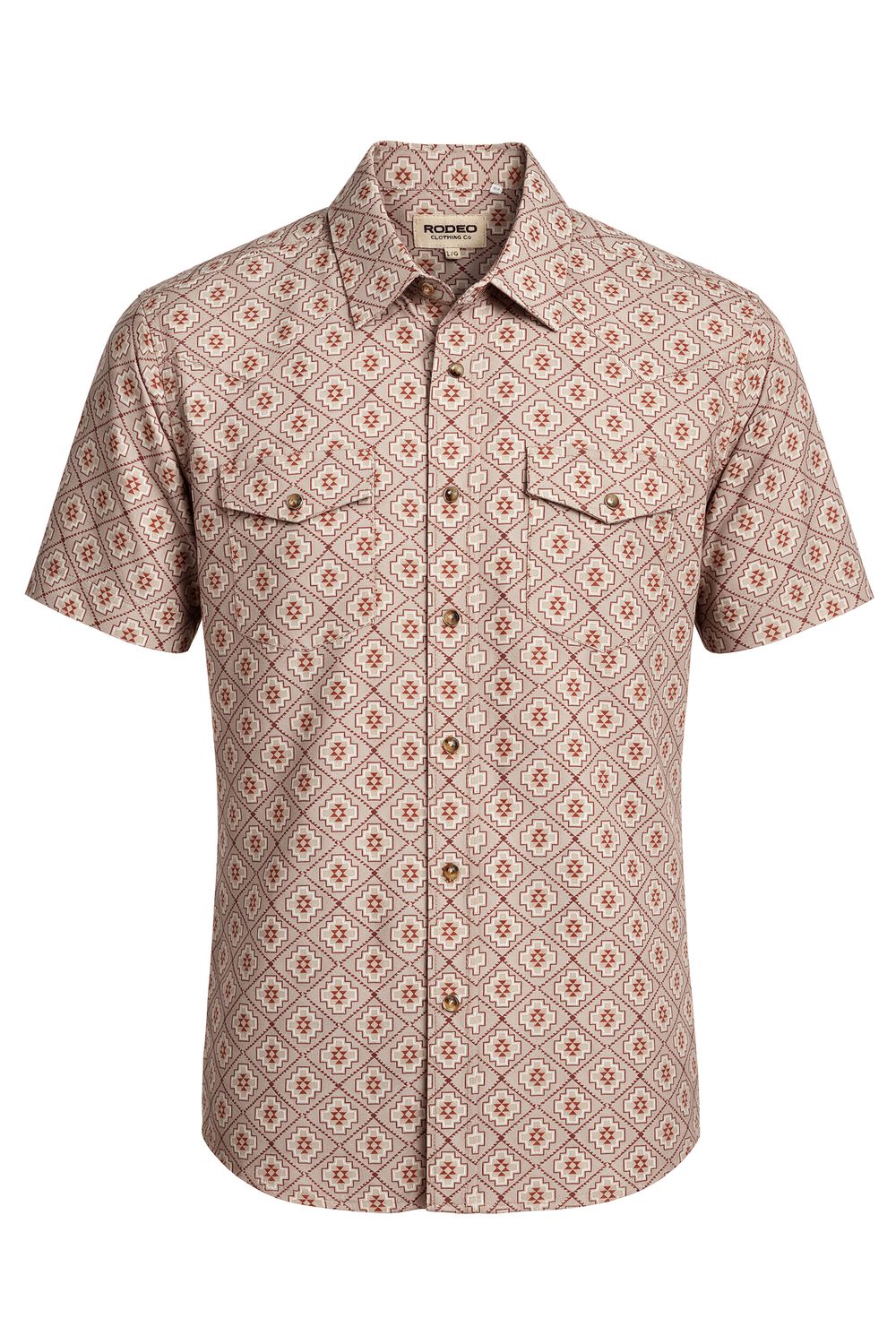 Men’s UPF 50+ Sun Protection Short Sleeve Western Shirt-RT101S-1175