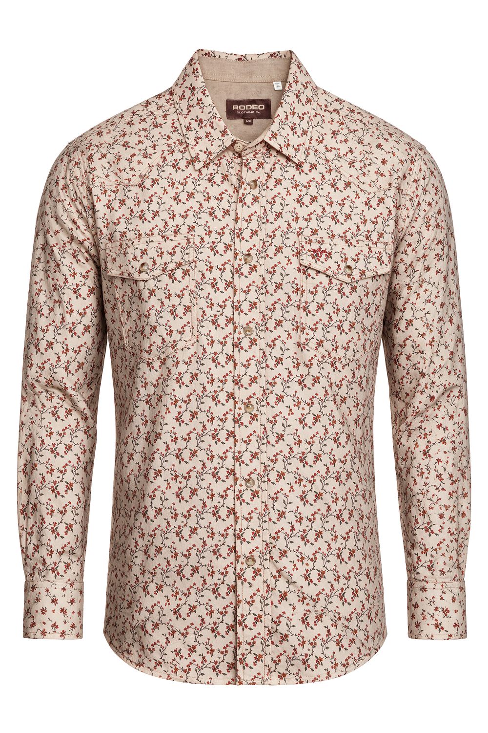 Men's Western Pearl Snaps Print Shirt - PS100L-1122