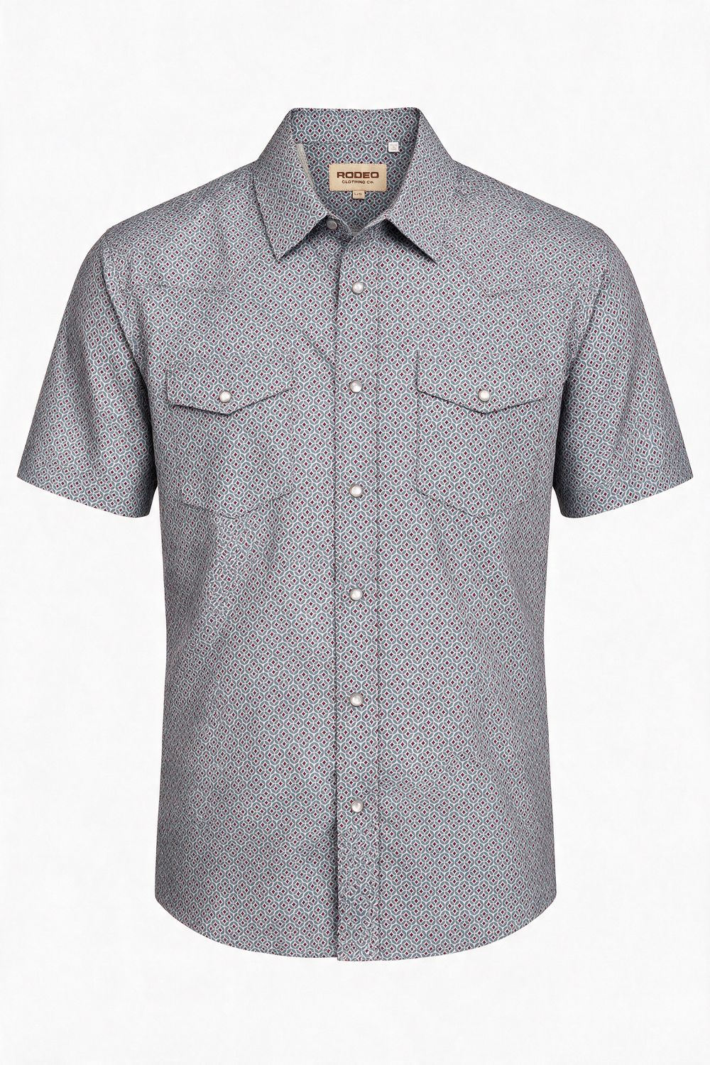 Men’s UPF 50+ Sun Protection Short Sleeve Western Shirt-RT101S-1138