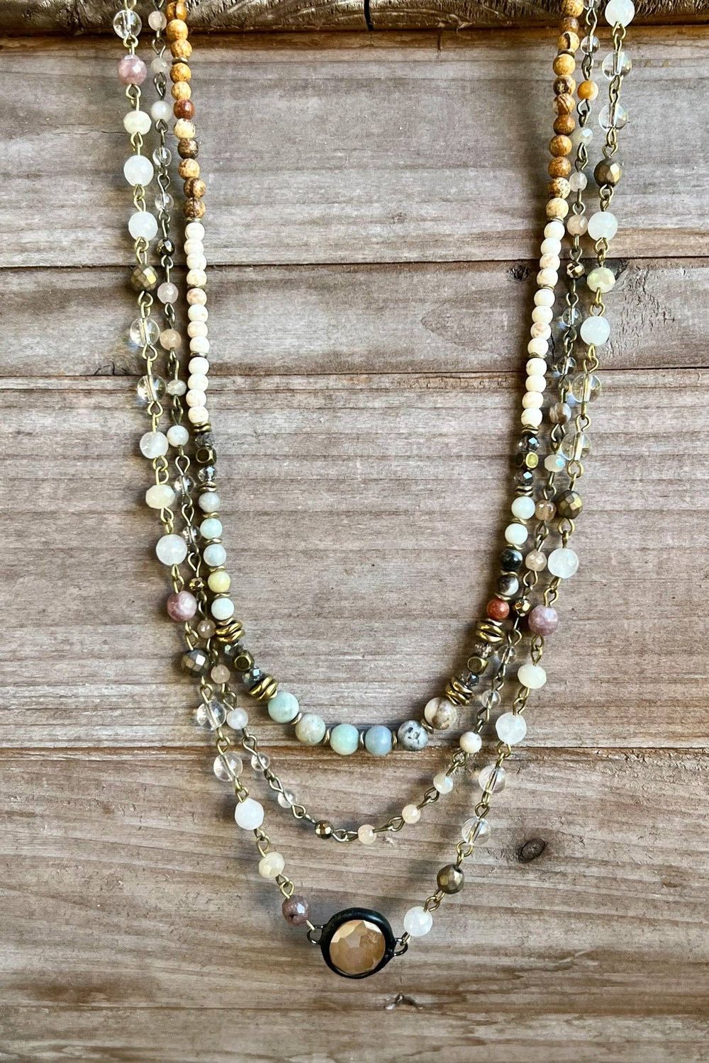 Justina Necklace, Color: Imperial Jasper