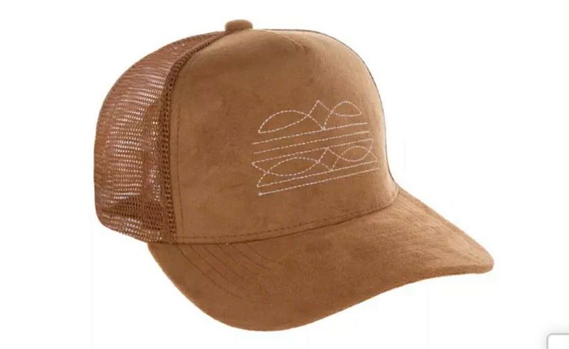 Faux Suede Trucker Hat