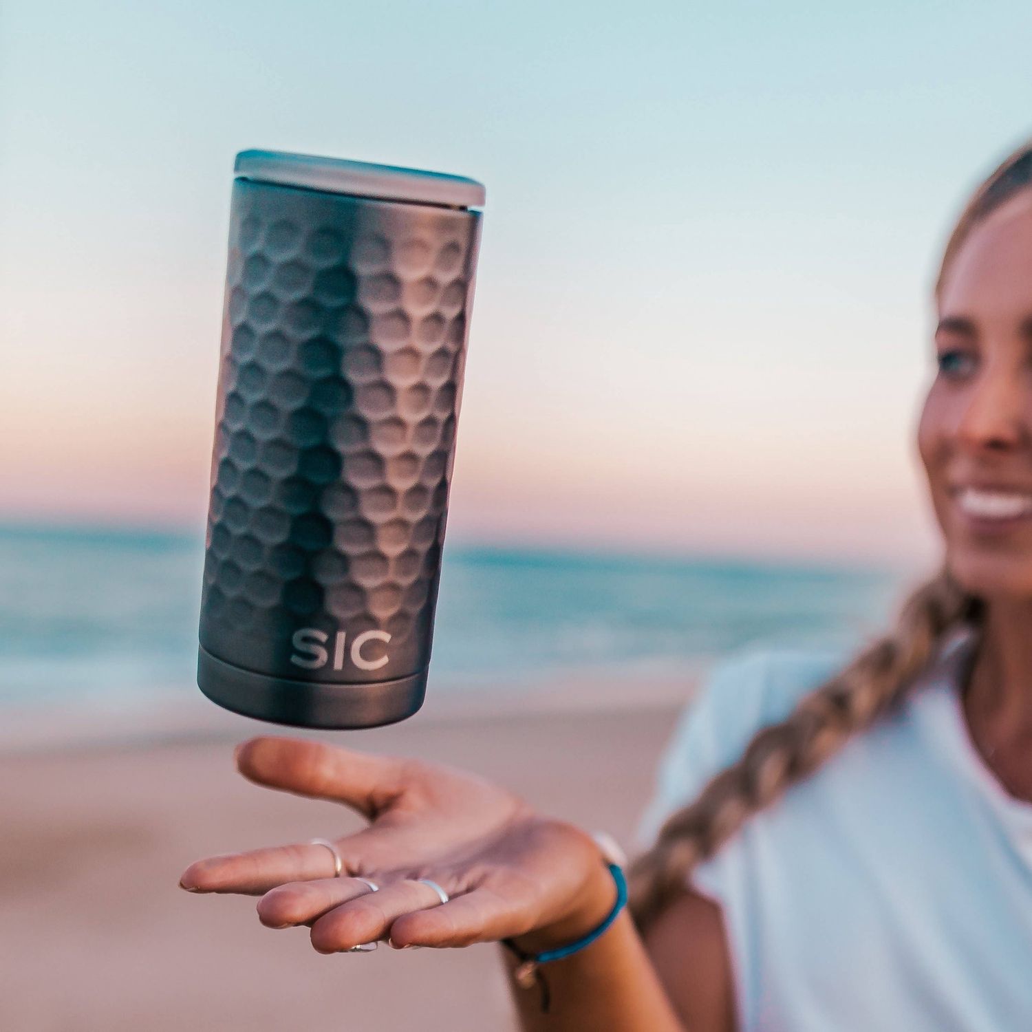 SIC Slim Can Cooler | Hammered Gunmetal
