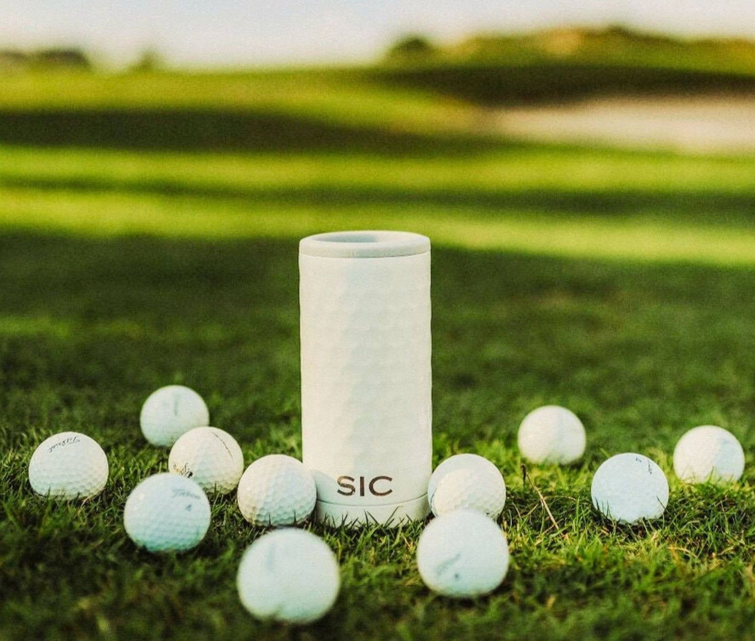 SIC Slim Can Cooler | Dimpled Golf