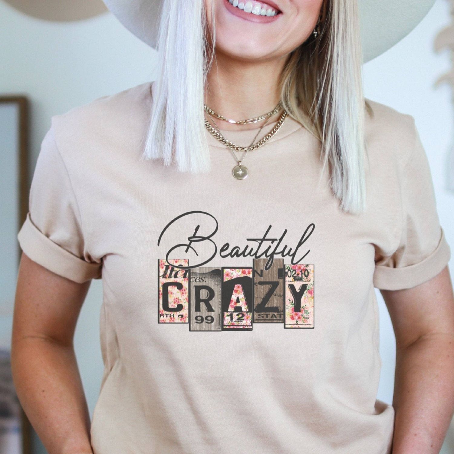 Beautiful Crazy - Graphic Tee, Size: S