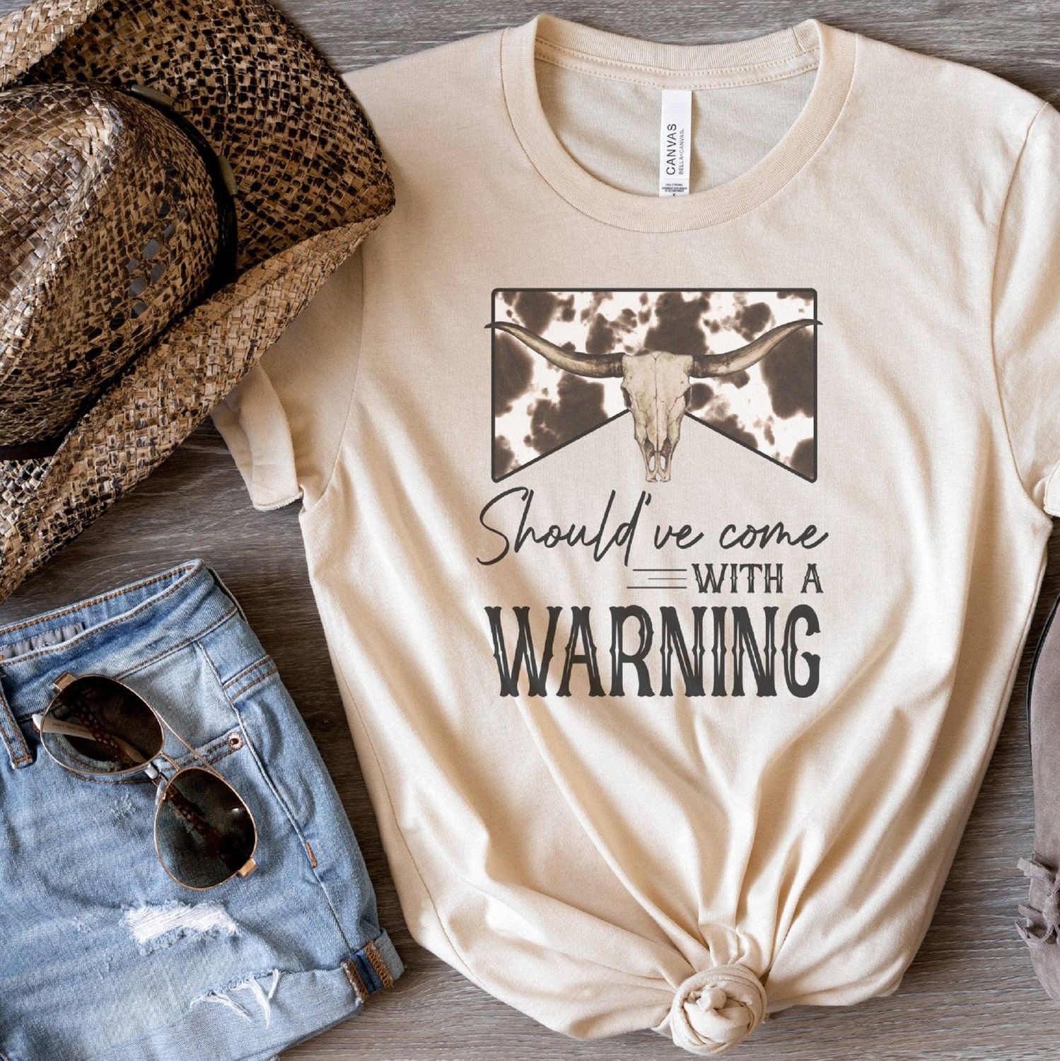 Should've Come with a Warning - Graphic T-Shirt, Size: Small