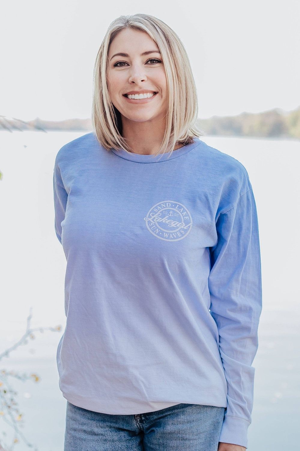 Ombre Sand Lake Sun Waves - Long Sleeve, Size: L