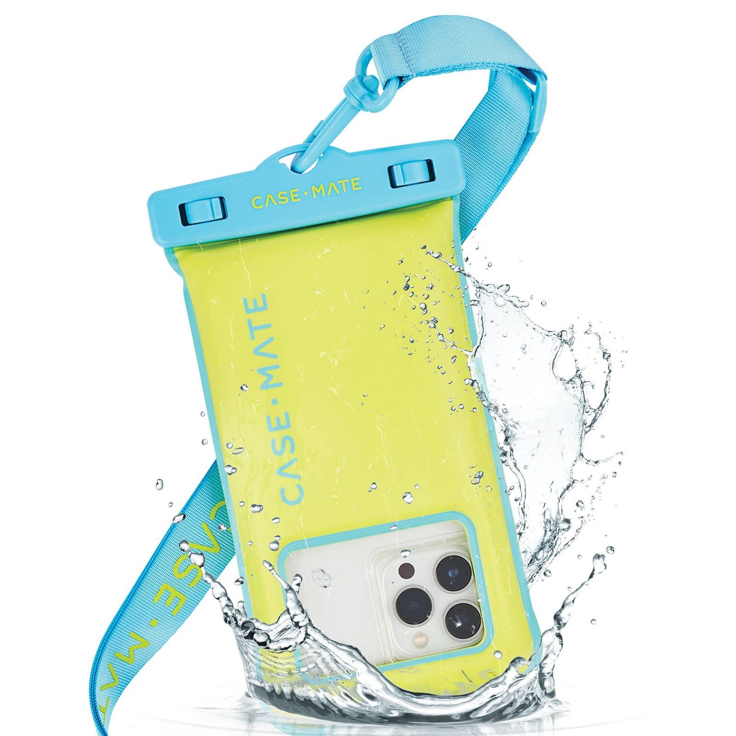 Case-Mate Waterproof Floating Phone Pouch, Color: Citrus Splash