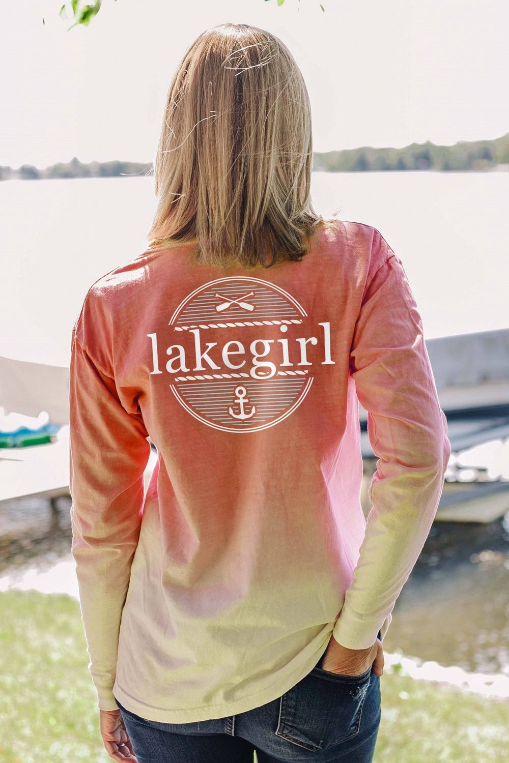 Ombre Striped Rope Circle Long Sleeve