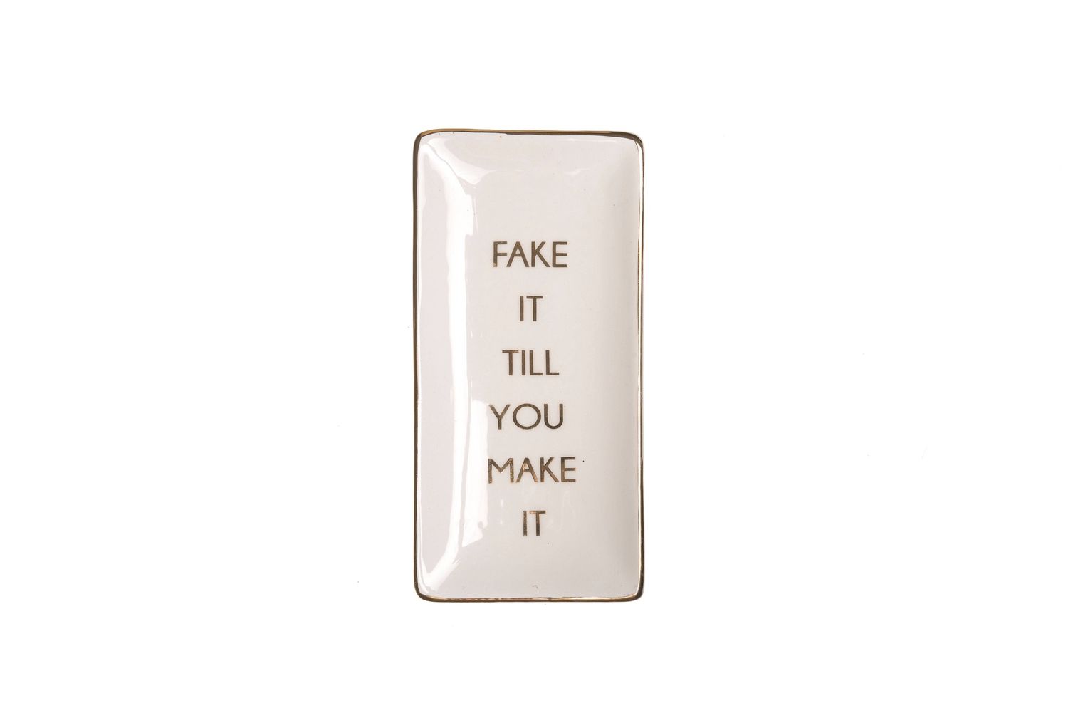 SALE Fake It Ceramic Trinket Tray White