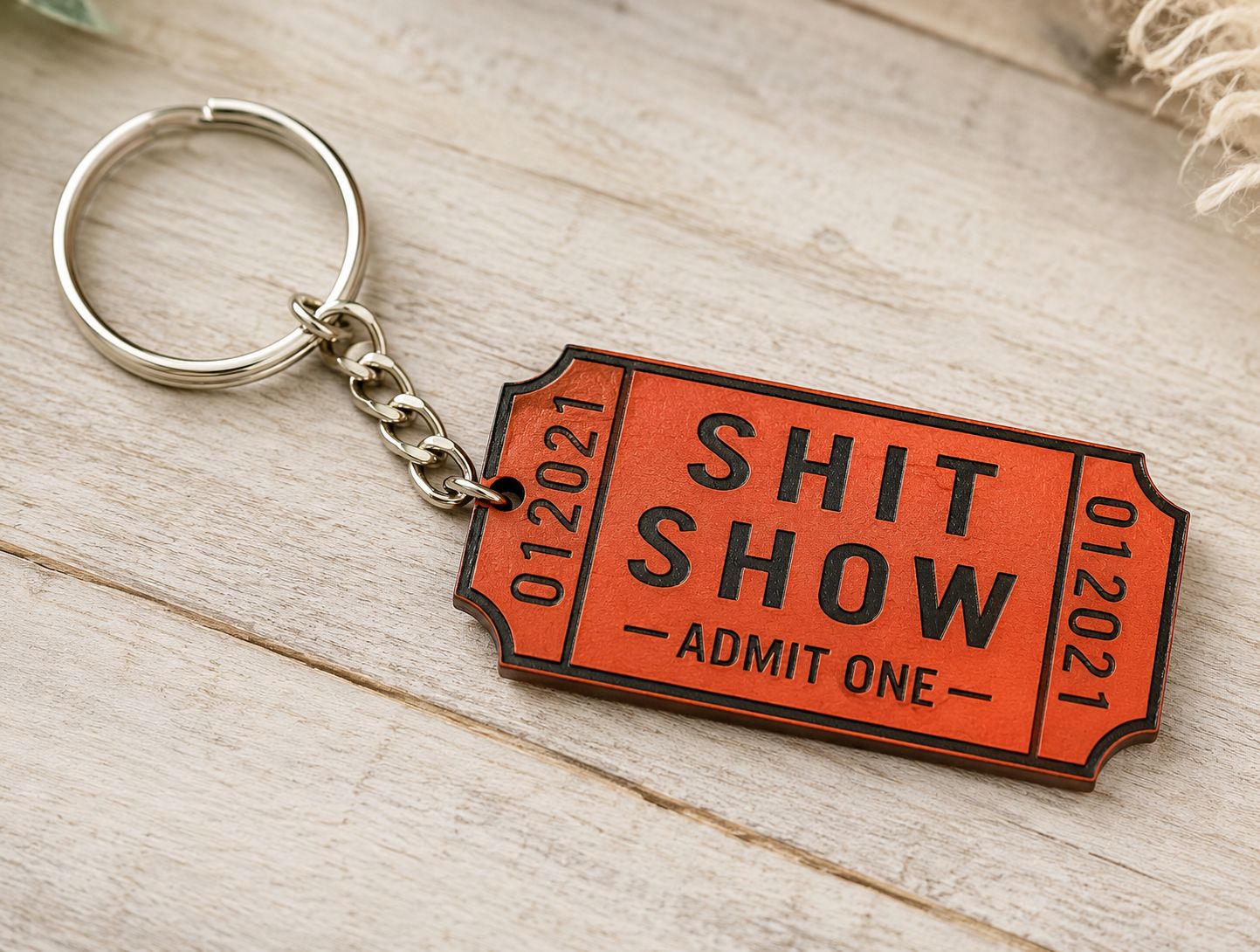 Ticket Stub Keychain