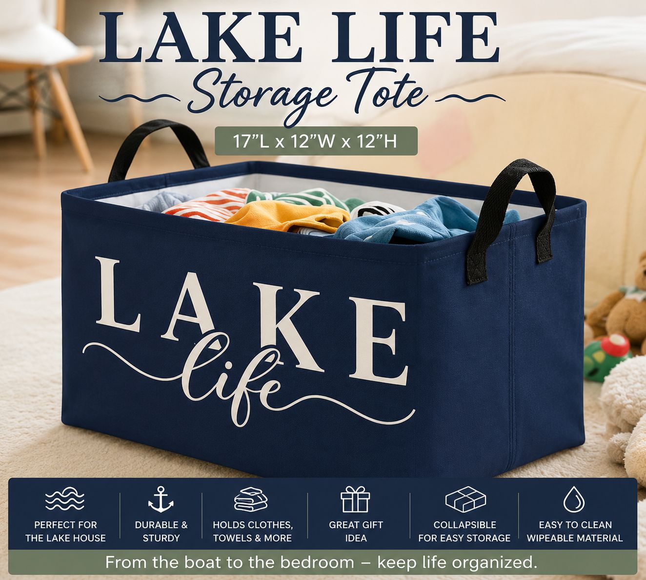 Lake Life Storage Tote