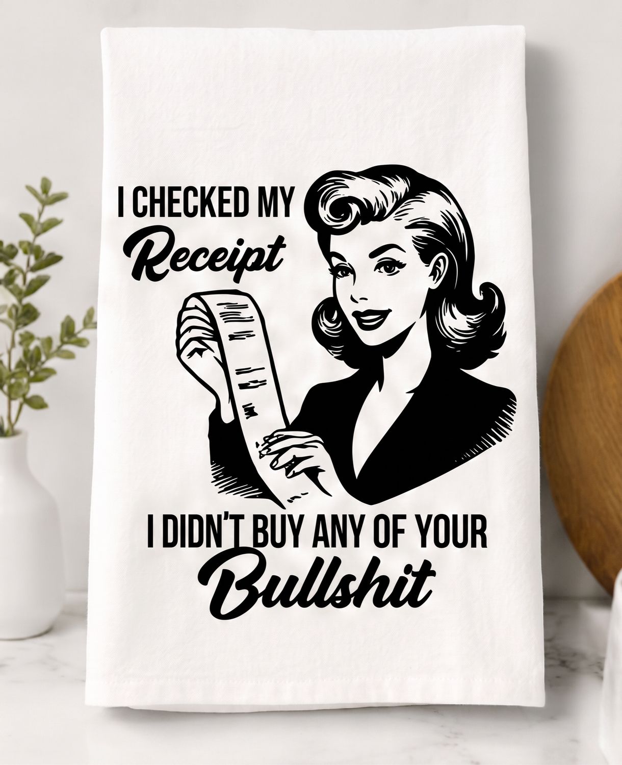 Funny Tea Towel, Style: Receipt