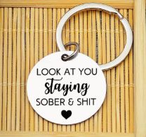 Sober &amp; Sh*t Keychain