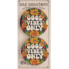 Car Coasters - Good Vibes Only