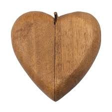 Wooden Heart Ring Box - 5x5