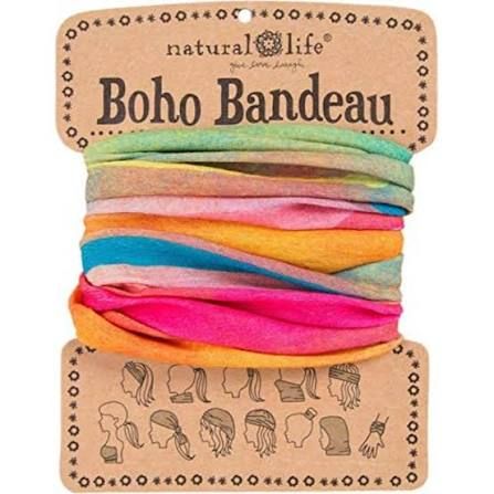 Boho Bandeau Headband - Rainbow Ombré