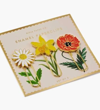 Garden Study Enamel Paper Clip Set