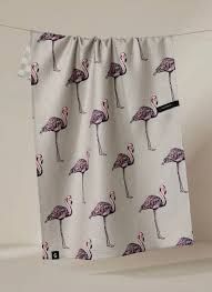Flamingo Dance Double Sided Tea Towel