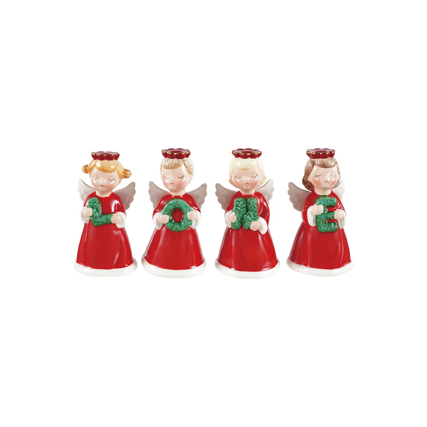 Vintage Angel Set w/Noel Wreaths