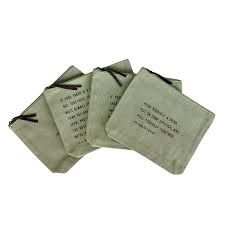 Canvas Zip Bags - Mint
