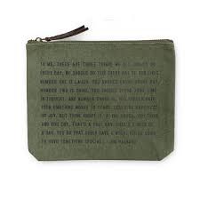 Canvas Zip Bags - Rosemary, Color: Rosemary, Quote: Three Things (Jim Valvano)