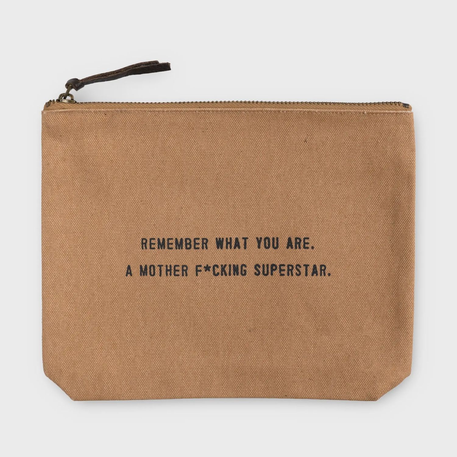 Canvas Zip Bags - Blush, Color: Blush, Quote: Remember What You Are