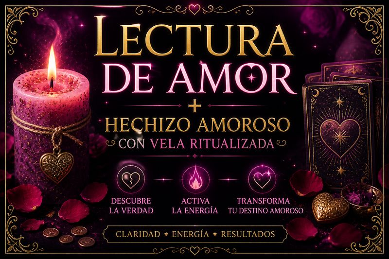 💖 LECTURA DE AMOR + HECHIZO CON VELA RITUALIZADA 💖