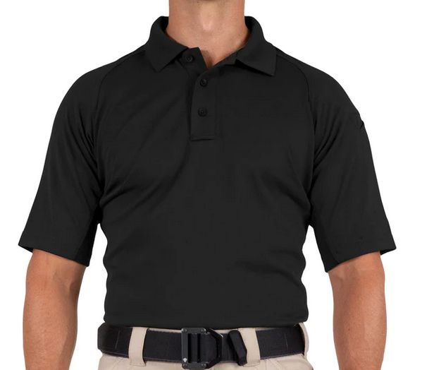 First Tactical Men's Performance Polo Short Sleeve Black, Size: S