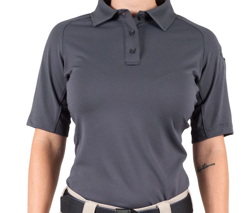 First Tactical Women's Performance Polo Short Sleeve Wolf Grey, Size: XS