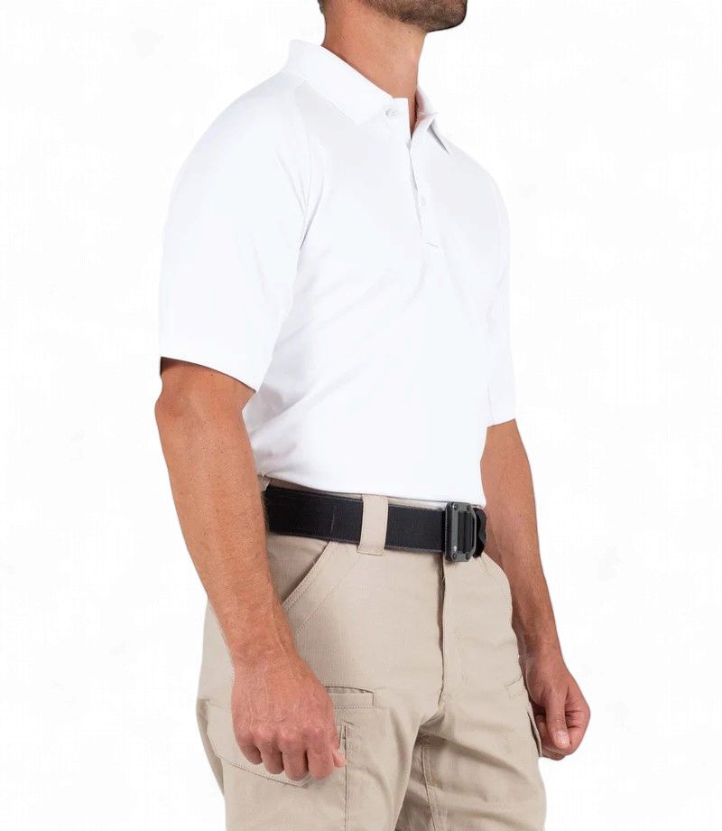 First Tactical Men's Performance Polo Short Sleeve White