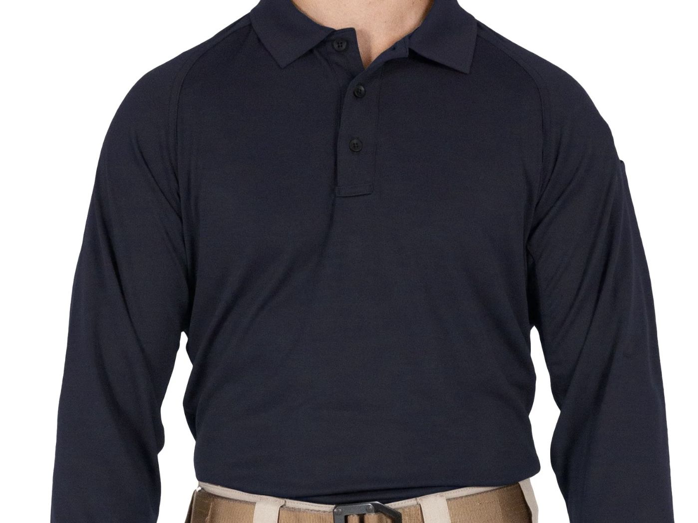 First Tactical Men's Performance Polo Long Sleeve Midnight Navy (WFR)