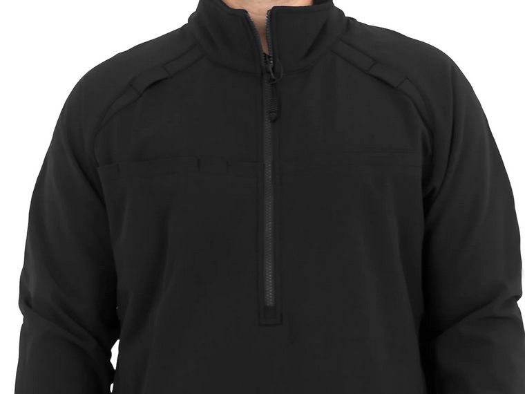 First Tactical Men's Tactix Softshell Pullover Job Shirt Black