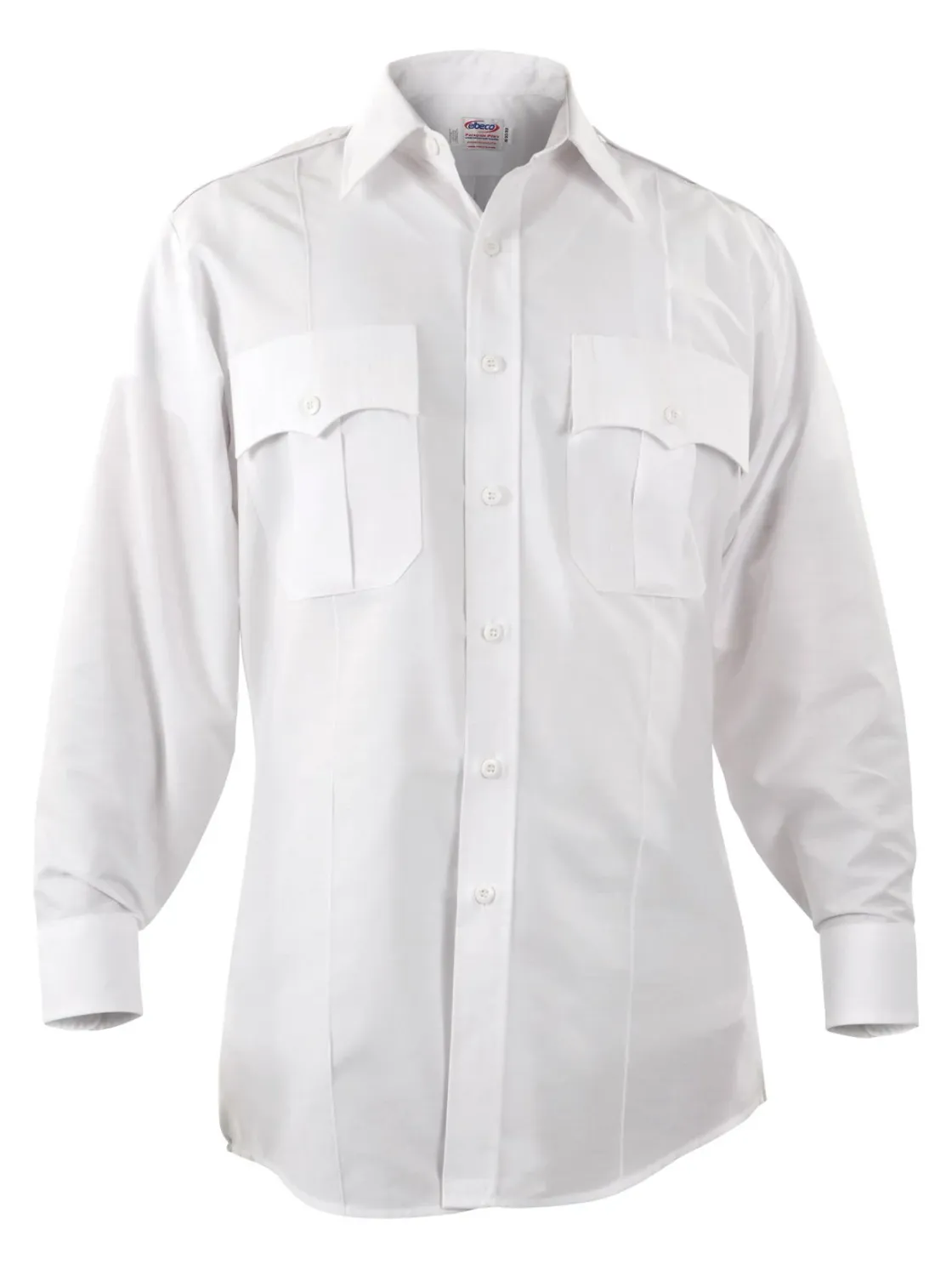 Elbeco Men's Paragon Plus Class A Long Sleeve Dress Shirt White (WFR), Arm Length: 32/33, Neck Size: 14