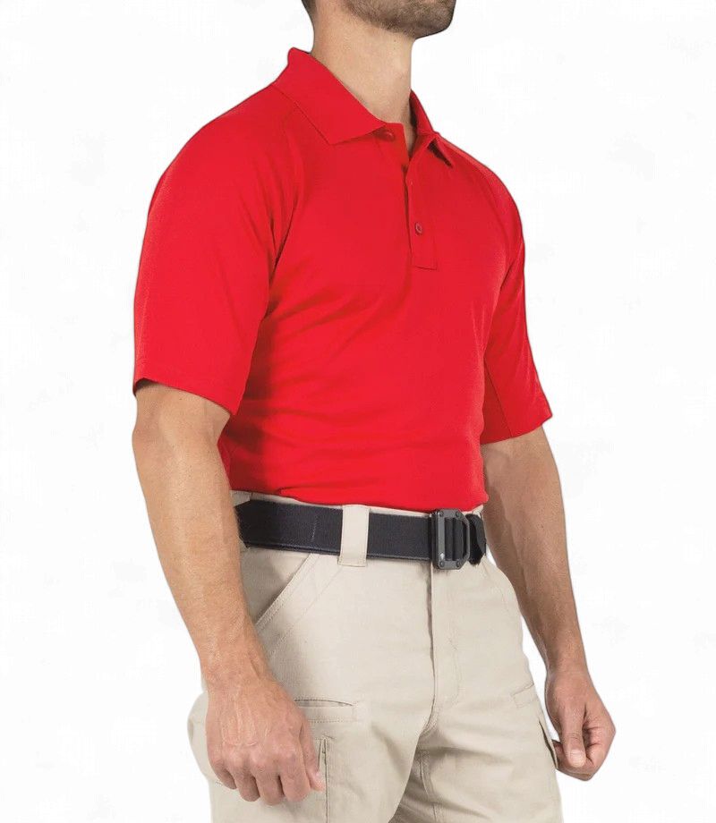 First Tactical Men's Performance Polo Short Sleeve Red, Size: S